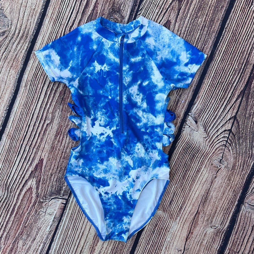 Treasure & Bond Blue Splash Kids One Piece